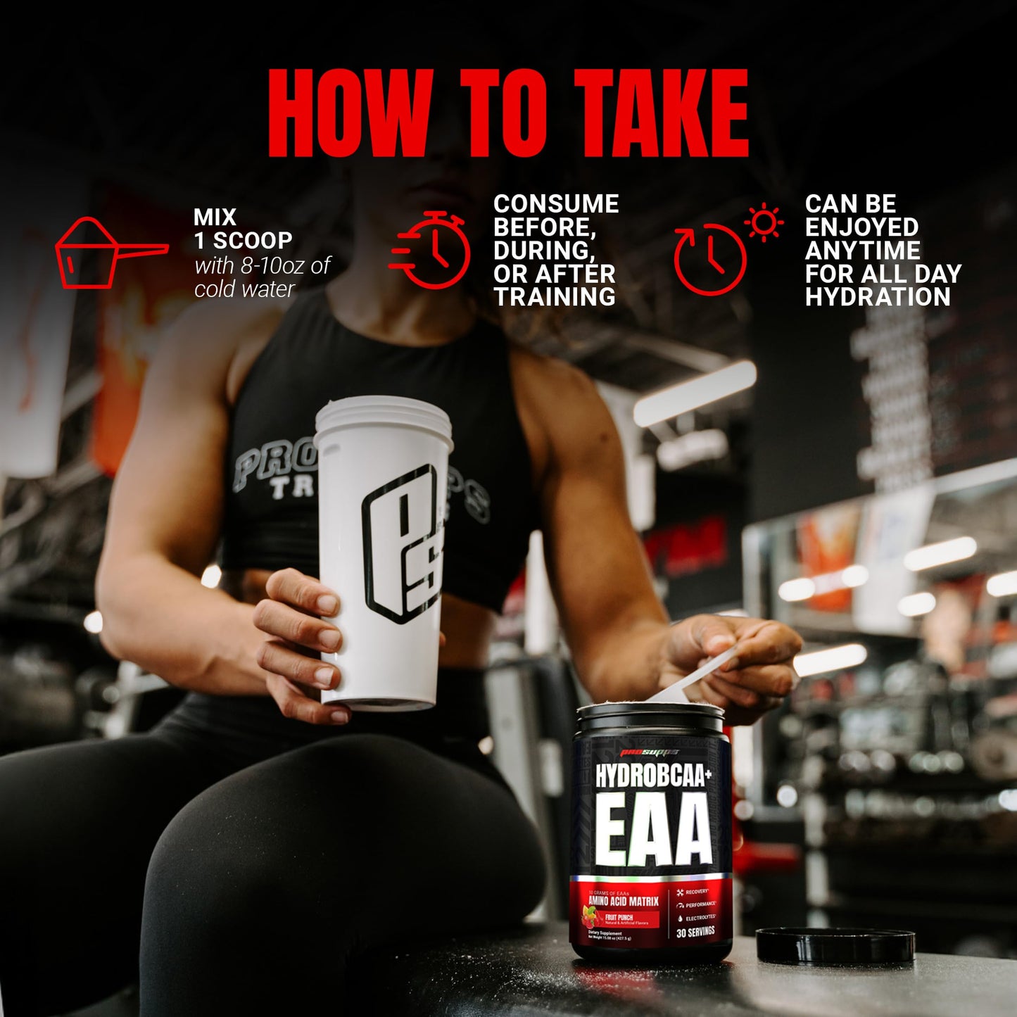 ProSupps HydroBCAA Essential Amino Acids Powder, Fruit Punch - Workout Supplement with BCAA, EAAs & Electrolytes for Hydration & Recovery - Stimulant-Free, Soy & Gluten-Free - 30 Servings