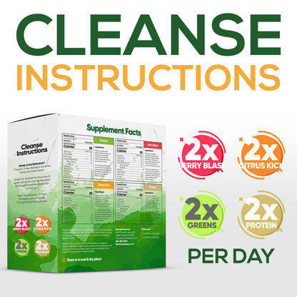Raw Fountain 3 Day Juice Cleanse Detox, Weight Management Program, 24 Powder Packets