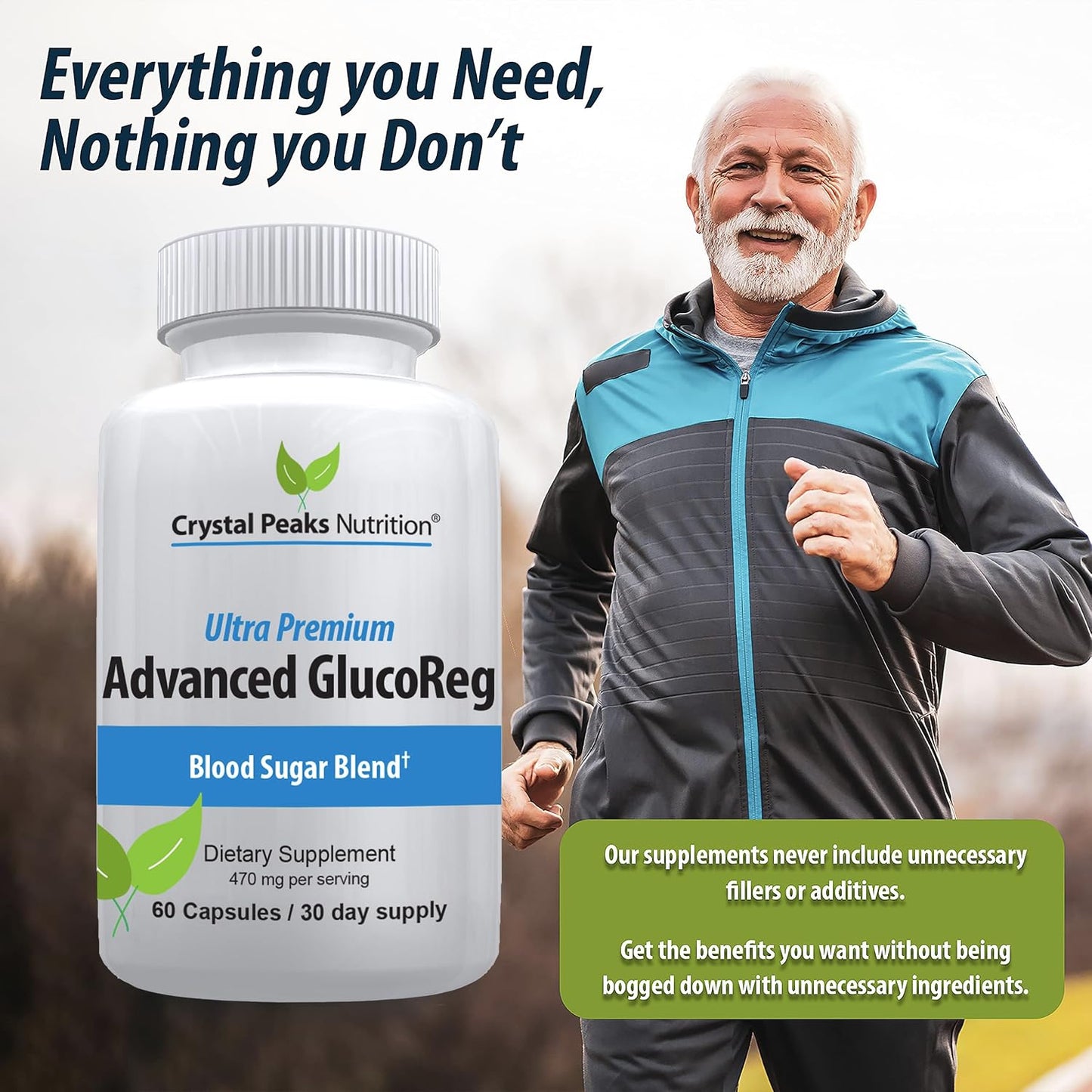 Blood Support Supplement - Supports Normal Glucose Metabolism - Blood Formula - 60 Capsules, 1 Month Supply