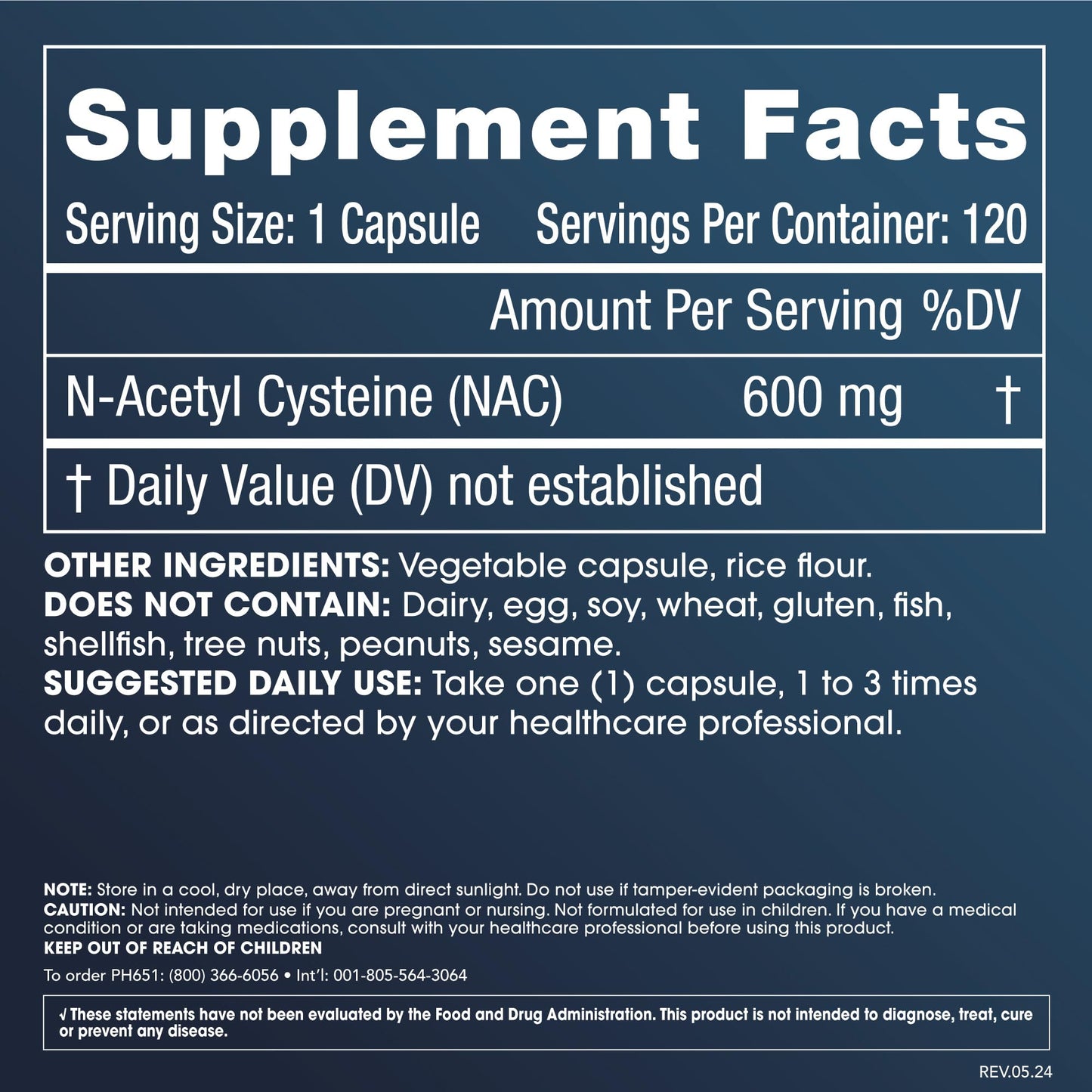 ProHealth Pure NAC – N-Acetyl Cysteine – Liver and Immune Support, Antioxidant and Glutathione Boost, Cellular Health | 600 mg per Capsule | 120 Servings | Third-Party Tested