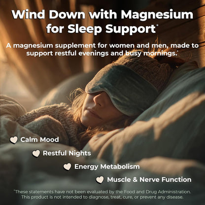 200mg Chelated Magnesium Glycinate Supplement for Women & Men - Muscle & Nerve Function - High Absorption Magnesium for Sleep Support & Energy Metabolism - 30 Vegan Capsules