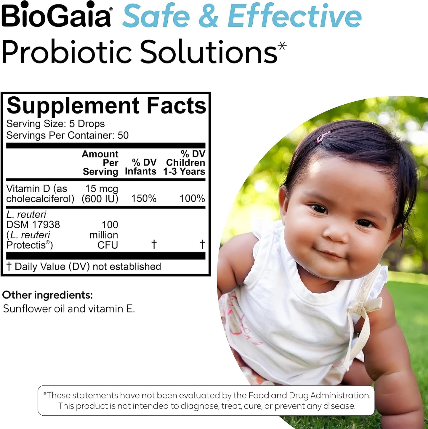 BioGaia Immune Active Baby Probiotic Drops + Vitamin D | Immune & Digestive | Pediatrician-Recommended | Supports Immune Health | Promotes Digestive Health & Regularity | Baby & Toddlers | 50 Day Supply