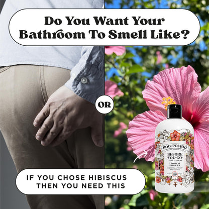 Poo-Pourri Before-You-Go Toilet Spray, Tropical Hibiscus, 2 Fl Oz - Hibiscus, Apricot and Citrus
