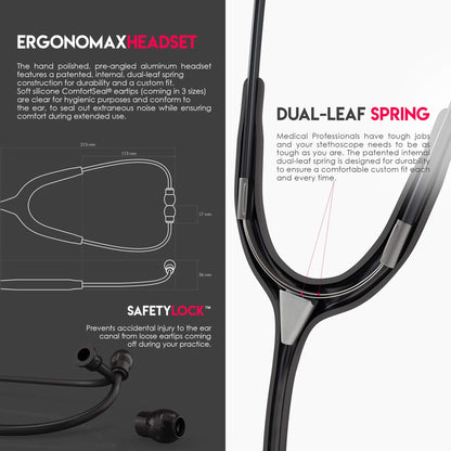 MDF Acoustica Lightweight Stethoscope for Doctors, Nurses, Students