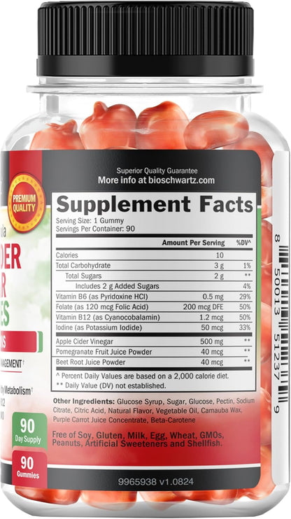 Apple Cider Vinegar Gummies for Weight Loss - ACV Gummies with The Mother