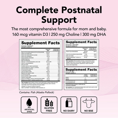 Theralogix TheraNatal Lactation Complete Postnatal Vitamin Supplement - 13-Week
