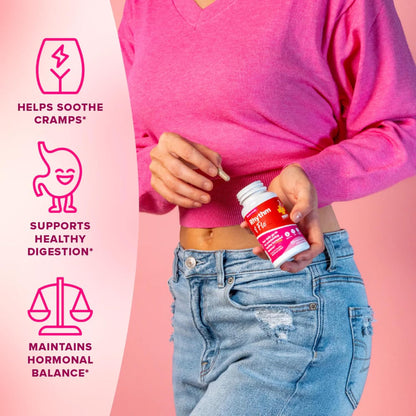 Redd Remedies, Rhythm & Flo, Supports Healthy Menstrual Cycles, 60 Vegan Capsules