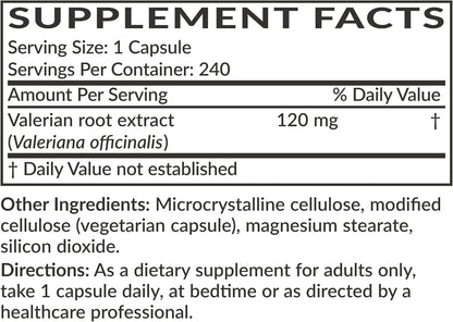Futurebiotics Valerian Root Promotes Relaxation Non-GMO, 240 Vegetarian Capsules