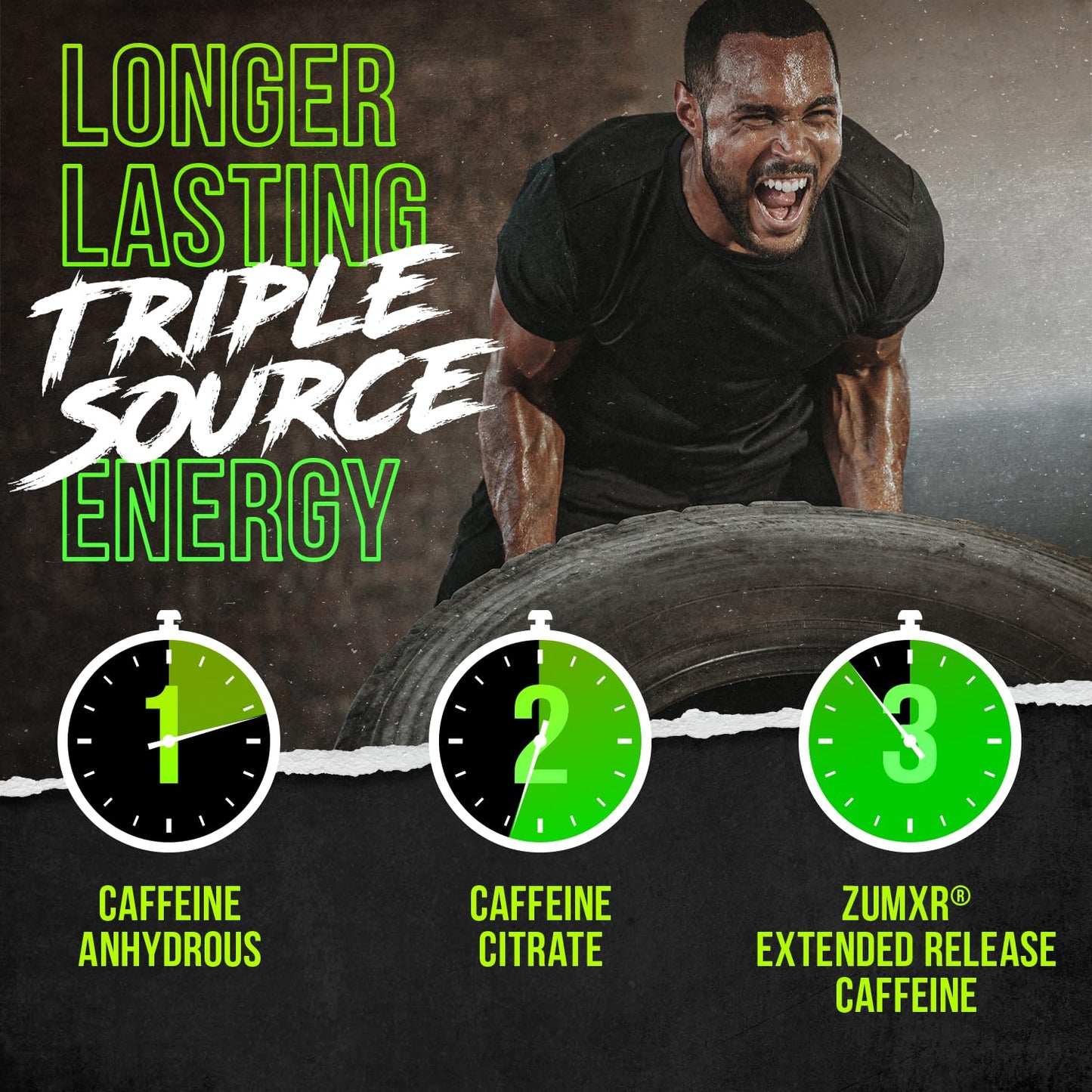 ALPHA LION Superhuman Extreme High Stim Pre Workout Powder, Beta Alanine, L-Taurine & 356mg Tri-Source Caffeine for Sustained Energy, Nitric Oxide & Citrulline for Pump (21 Servings, Slaughtermelon)