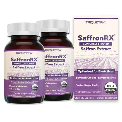Organic Saffron Extract: Optimized Extract with Safromotivines, Safranal, and Crocins – Clinically Studied | Premium Persian Sargol Quality | Supports Mood, Calmness, and Relaxation – 30 Servings