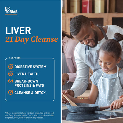 Dr. Tobias Liver 21 Day Cleanse, Herbal Liver Detox Cleanse with Solarplast, Artichoke