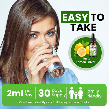 Magnesium Citrate Liquid Magnesium Drops Supplement 500mg-Support Stress Relief, Bone, Muscle, Mood, Sleep-2 Fl Oz, Vegan, Pineapple Flavor