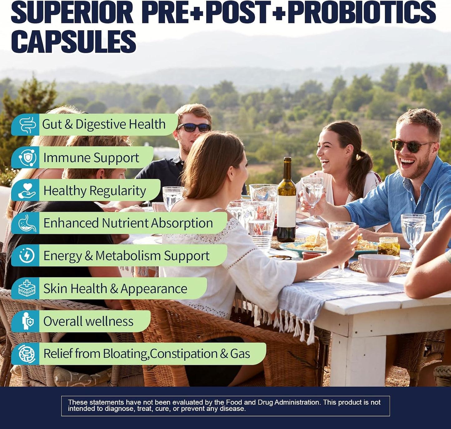 Totaria 5-in-1 60 Billion CFU Probiotic Prebiotic & Postbiotic for Women & Men, w/Digestive Enzymes, Slippery Elm, Daily Complete Gut Health, Digestive & Immune Support, 4 Month Supply, Vegan