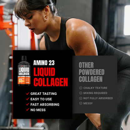 ProSupps Amino23 Liquid Collagen Shots, Berry - Collagen Peptide Post Workout Supplement Supports Healthy Aging, Joints, Skin & Hair - Gluten-Free & Zero Sugar - 16 Servings