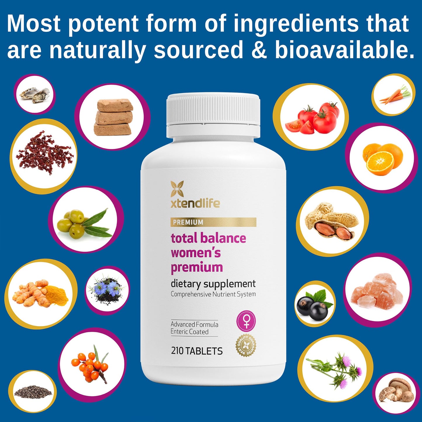 Xtendlife Total Balance Men’s Premium Multivitamin for Immune, Heart, Digestive & Cellular Health - Extra Strength Daily Support - 90+ Nutrients & Minerals - 30 Day Supply