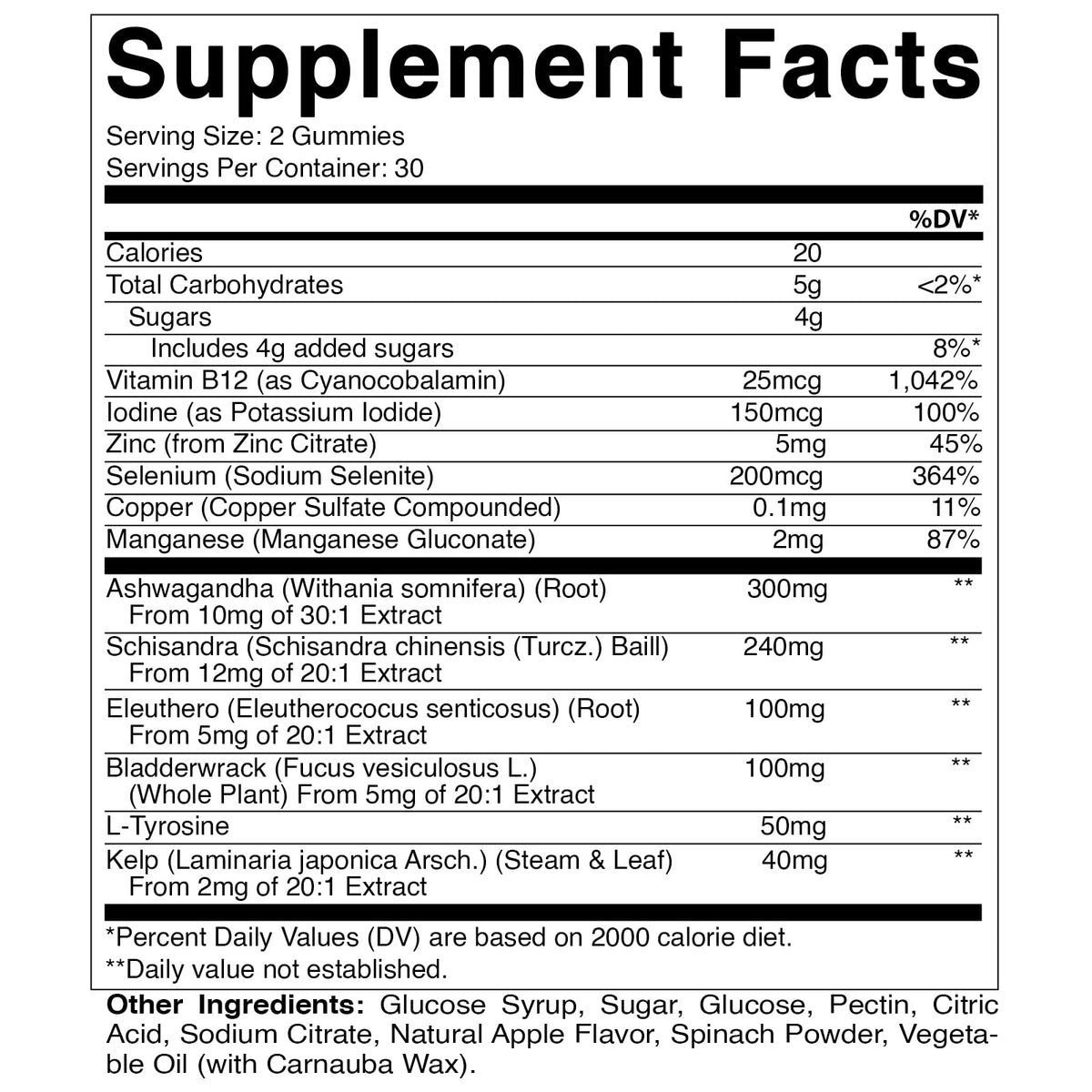 Vitamatic Vegan Thyroid Support Gummies with Iodine & Kelp - 60 Count - Improve Your