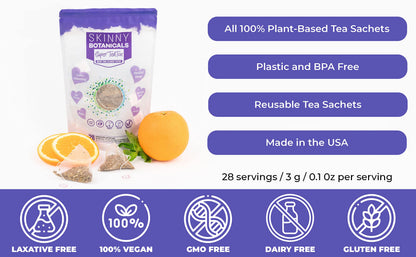 Skinny Botanicals Evening Detox Tea for Body Cleanse All Natural - Laxative-Free