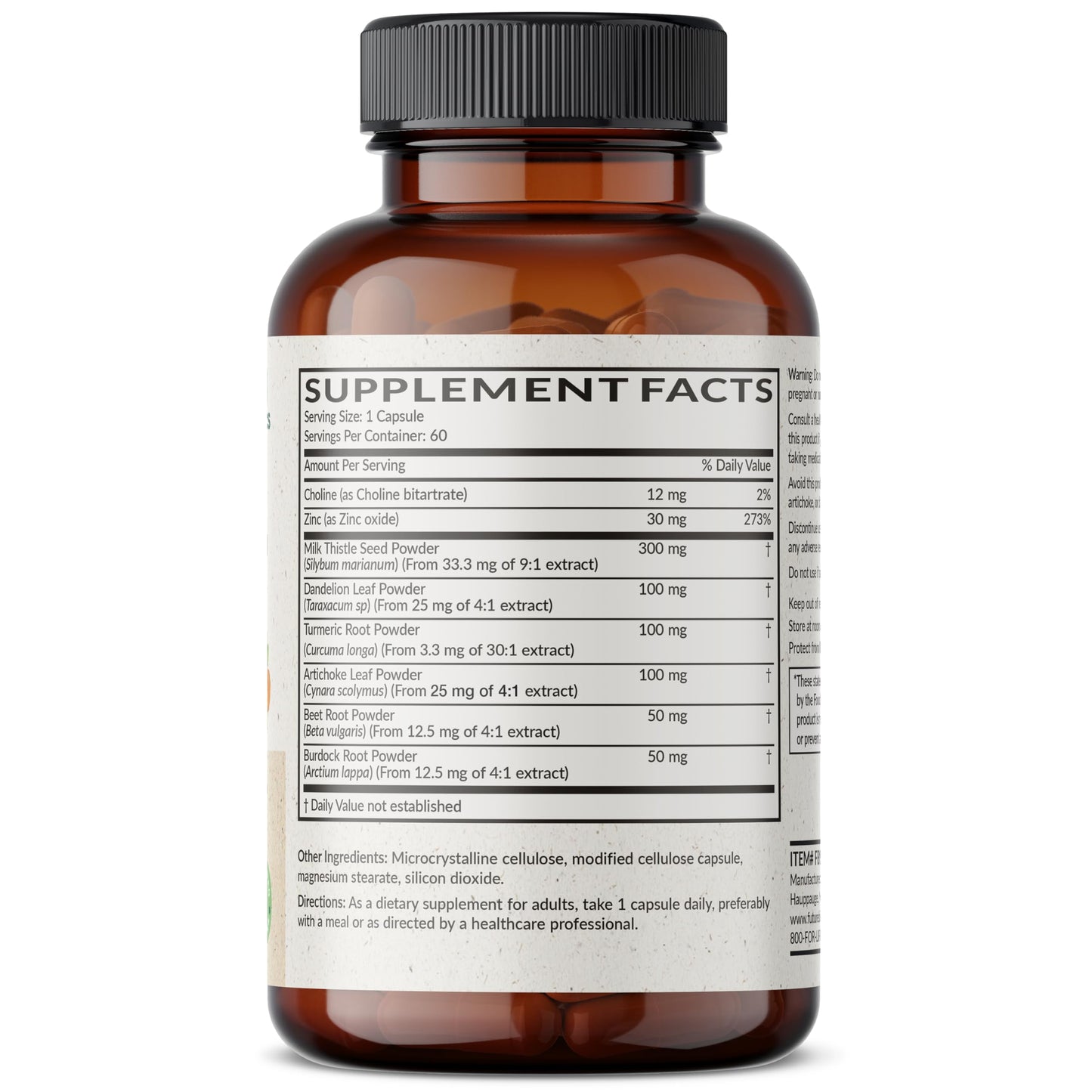 Futurebiotics Liver Detox Advanced Detox & Cleanse Formula Supports Healthy Liver Function with Milk Thistle, Dandelion Extract, Turmeric, Artichoke Leaf, & More, Non-GMO, 60 Vegetarian Capsules