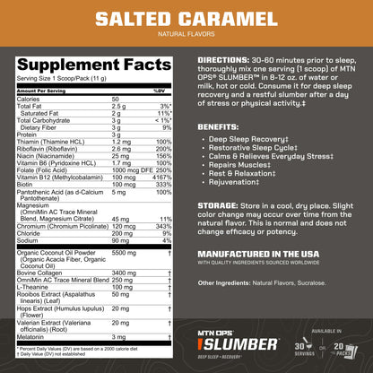 MTN OPS Slumber Sleep Support Powder, Sleepy Cocoa