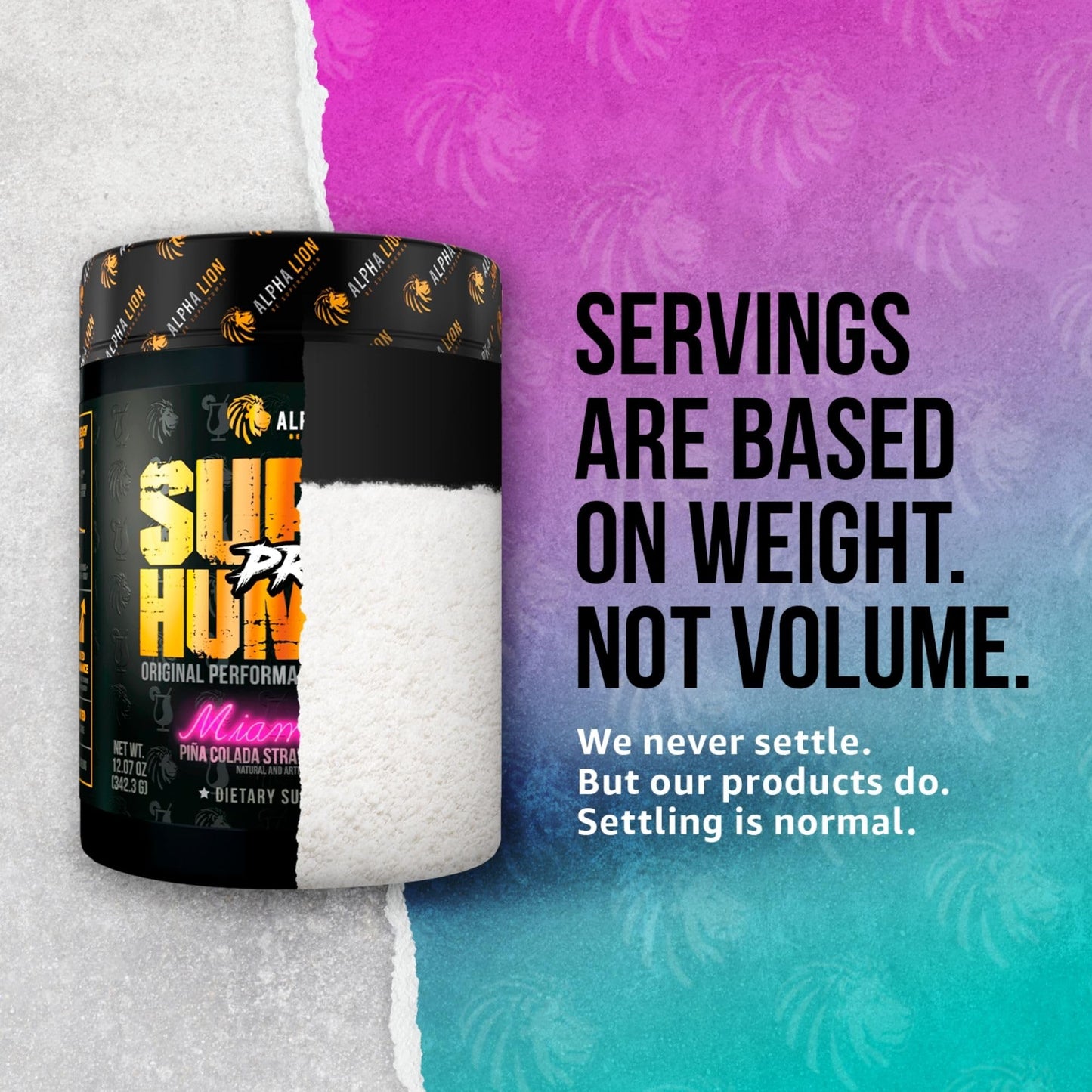 ALPHA LION Superhuman Pre Workout Powder, Beta Alanine, L-Taurine & Tri-Source Caffeine for Sustained Energy & Focus, Nitric Oxide & Citrulline for Pump (21 Servings, Sour Gummy Bear Flavor)