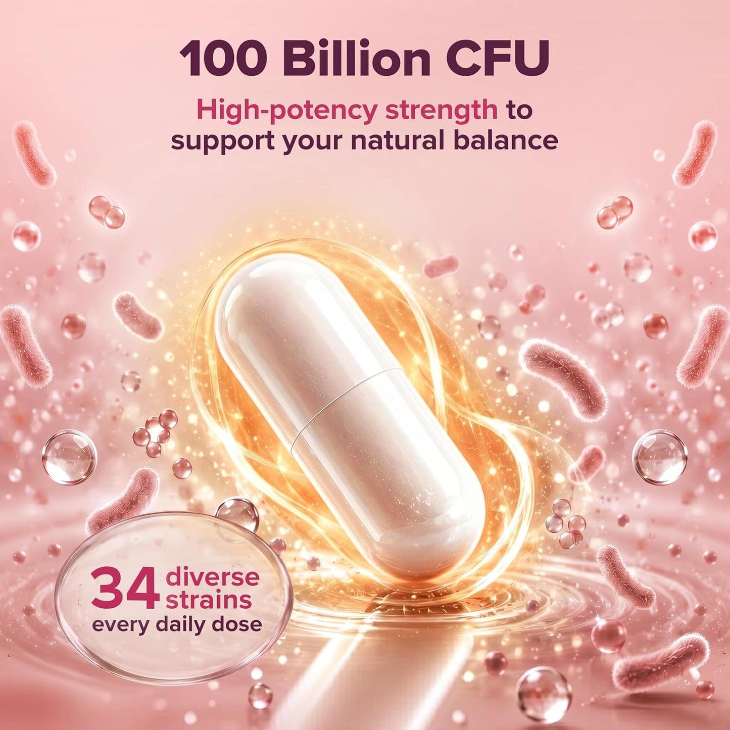 Wholesome Wellness Dr. Formulated Raw Probiotics for Women 100 Billion CFUs Capsules with Prebiotics, Digestive Enzymes, Approved for Adults, Shelf Stable Supplement