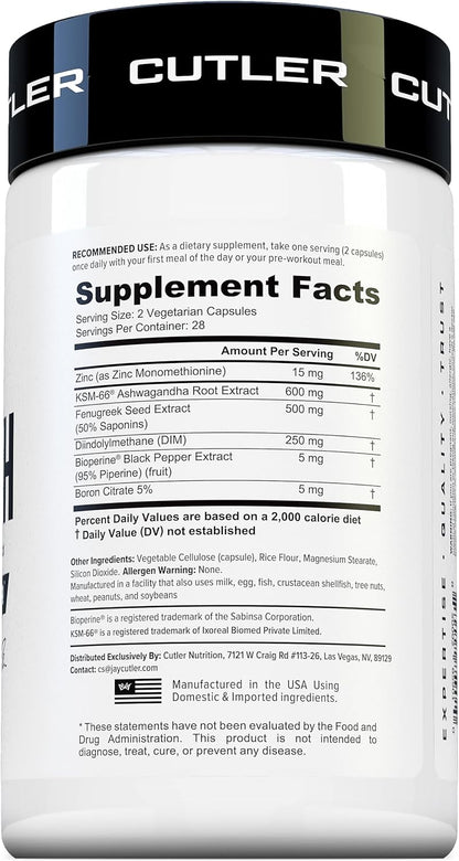 TRIUMPH Testosterone Booster for Men: Best Test Booster and Estrogen Blocker for Men with DIM, KSM 66 Ashwagandha, and Boron Citrate, Build Natural Lean Muscle Mass and Strength, 56 Veggie Capsules | Not Flavored | DIM, KSM-66 Ashwagandha, Fenugreek and B