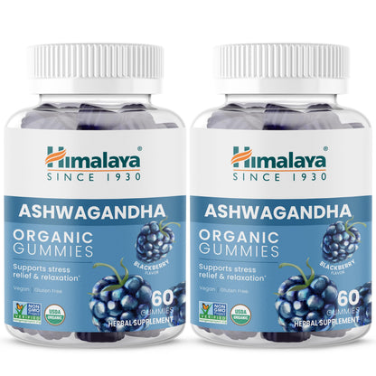 Himalaya USDA Organic Ashwagandha Root, 670 mg, 60 Day Supply, 60 Caplets