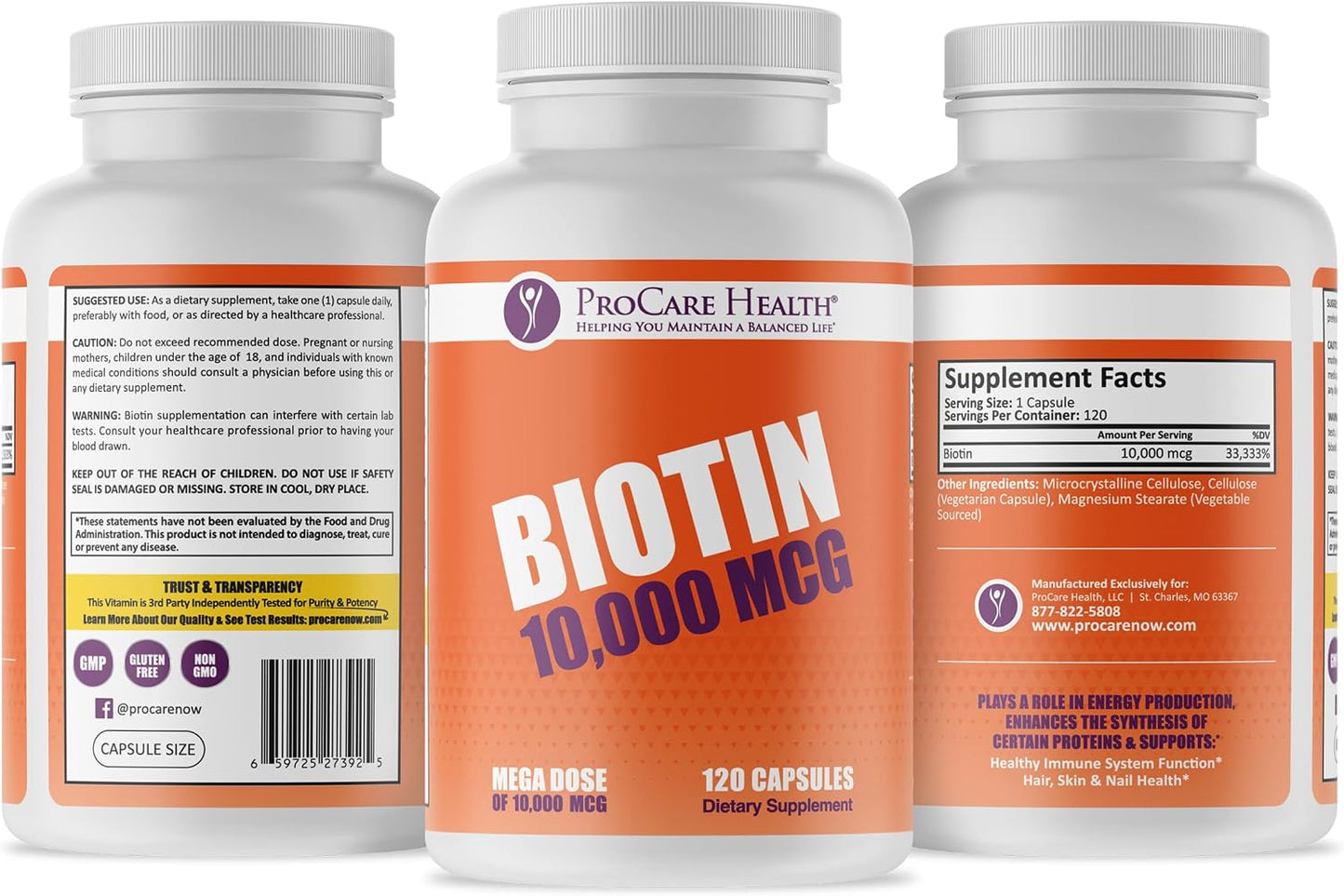 ProCare Health | Biotin | 10,000mcg | 120 Count