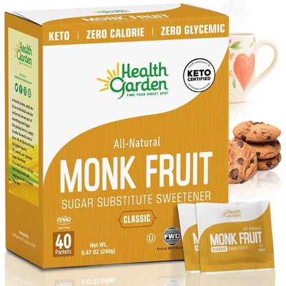 Health Garden Monk Fruit Sweetener, Golden Sugar Substitute - 2.5 lb