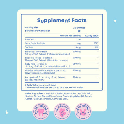 Genius Focus Gummies - Kids Focus Gummies for Increased Attention Natural Herbal