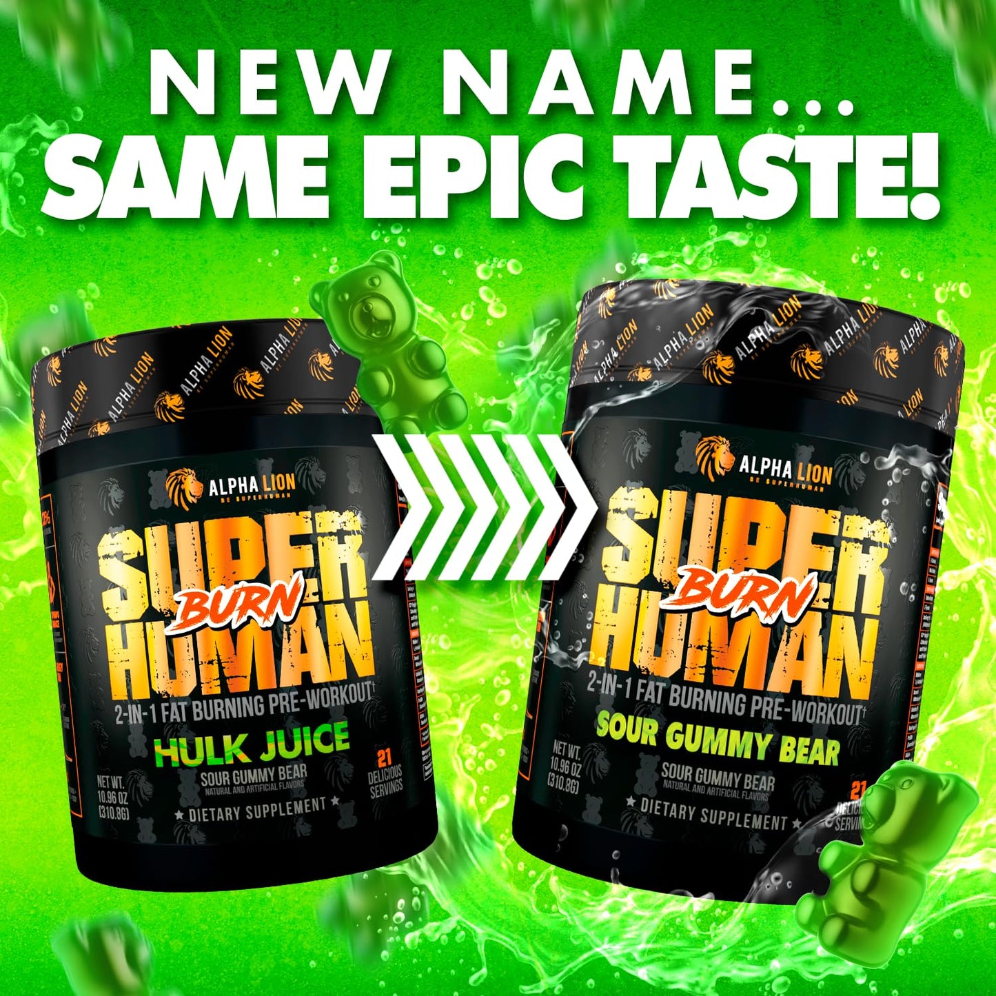ALPHA LION Superhuman Burn – 2 in 1 Metabolism Booster Pre Workout and Thermogenic Fat Burner for Men – Appetite Suppressant and Weight Loss Supplement (21 Servings, Sweet Black Cherry Flavor)