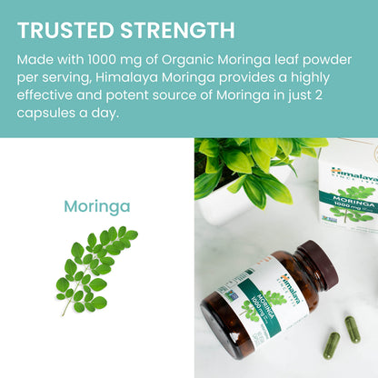 Himalaya Moringa, 60 Capsules, Green Superfood for Antioxidant Support and Wellness