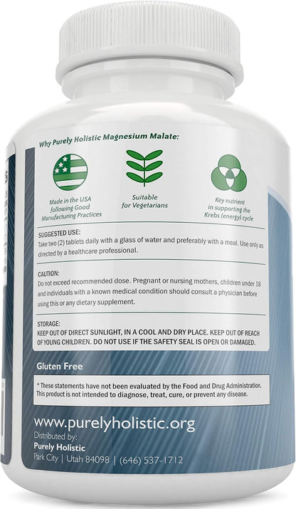 Magnesium Taurate 400mg + Magnesium Malate 400mg - Highly Bioavailable - High Absorption Bundle - 270 + 270 Vegetarian Tablets