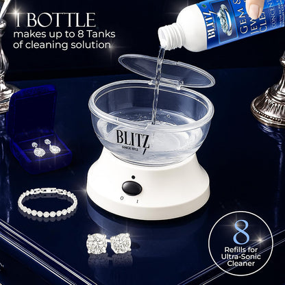 Blitz Gem & Jewelry Cleaner Concentrate Refill for Ultrasonic Machines 8 oz