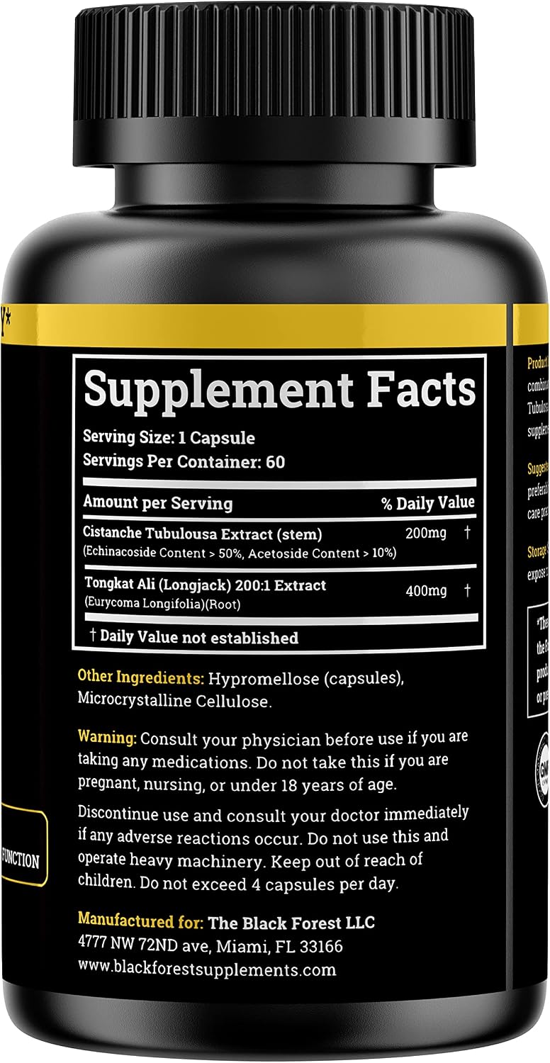 Black Forest Supplements (Value Pack): 1X Cistanche Tubulosa & 1X Berberine