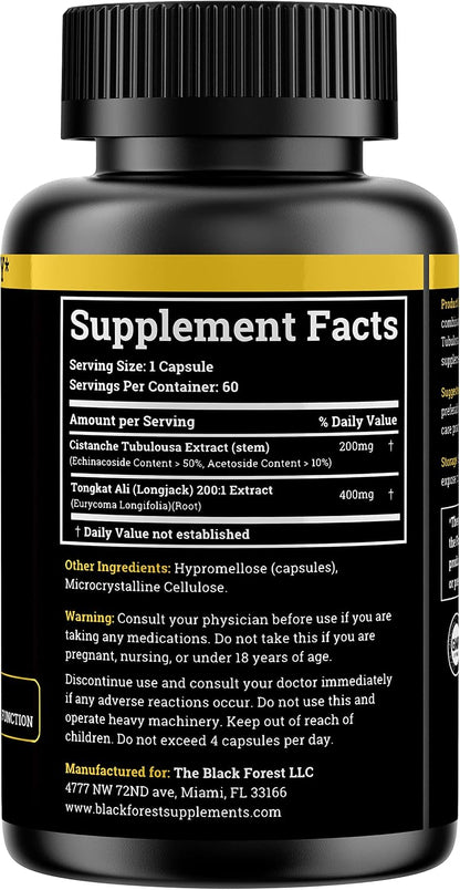 Black Forest Supplements (Value Pack): 1X Cistanche Tubulosa & 1X Berberine