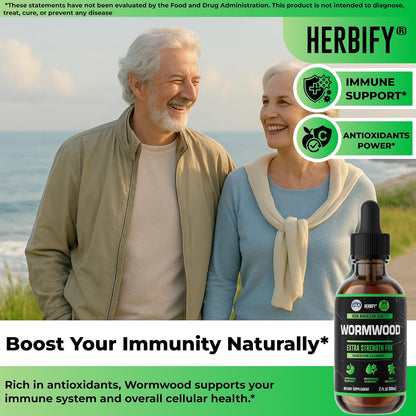 Wormwood Extract for Digestive Health & Liver Detox - Natural Intestinal Cleanse Wormwood Herb Supplement, Supports Gut Health for Women and Men & Life Balance - Made in USA 2 FL Oz