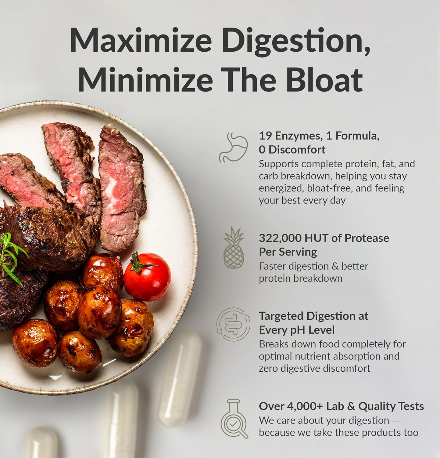 BiOptimizers Digestive Health Bundle – MassZymes Enzymes & Probiotic Breakthrough with Prebiotics – Max Nutrient Absorption, Gut & Immune Support – Energy, Recovery & Clarity – 60 Vegan Capsules