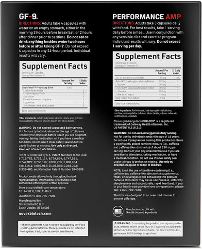 GF-9 Black Label Advanced HGH Support for Men 45+ – Clinically Studied Amino Acid Complex, Alpha-GPC, GLP-1 Pathway Support & Focus – 210 Capsules