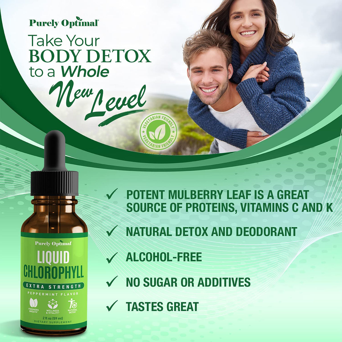 Premium Chlorophyll Liquid Drops - 100% Natural & Gluten Free Liquid Chlorophyll