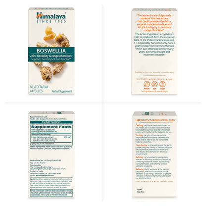 Himalaya Boswellia Extract Supplement for Joint Health, 250 mg,120 Capsules