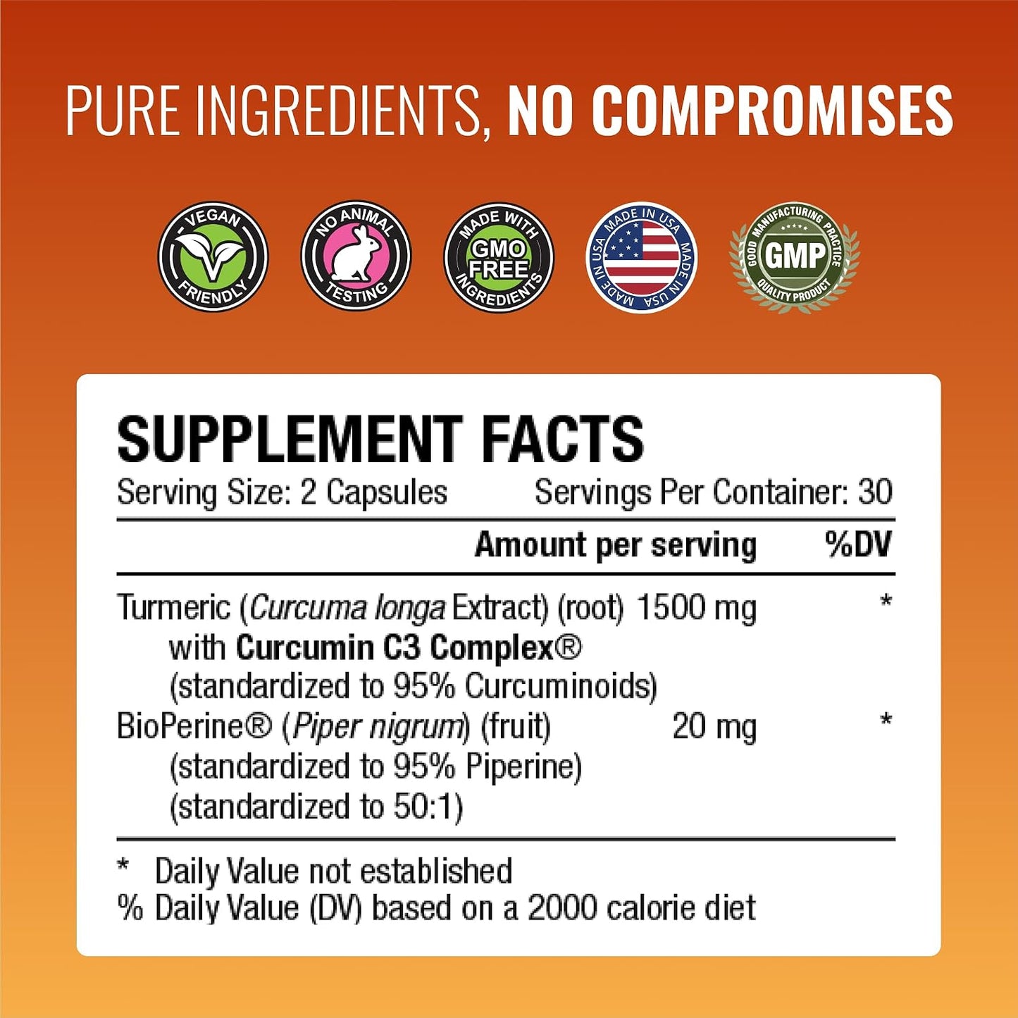 Approved Science Turmeric MD - Turmeric Extract with BioPerine Black Pepper & 95% Standardized Turmeric Curcuminoids - 180 Capsules (3 Month Supply)
