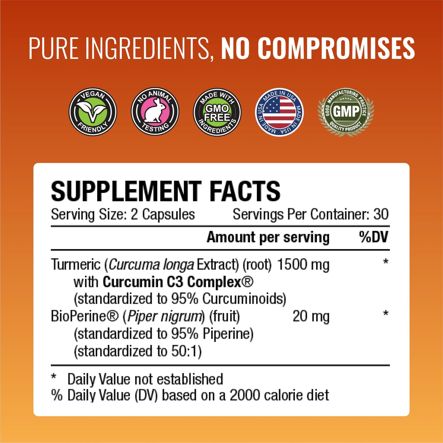Approved Science Turmeric MD - Turmeric Extract with BioPerine Black Pepper & 95% Standardized Turmeric Curcuminoids - 180 Capsules (3 Month Supply)