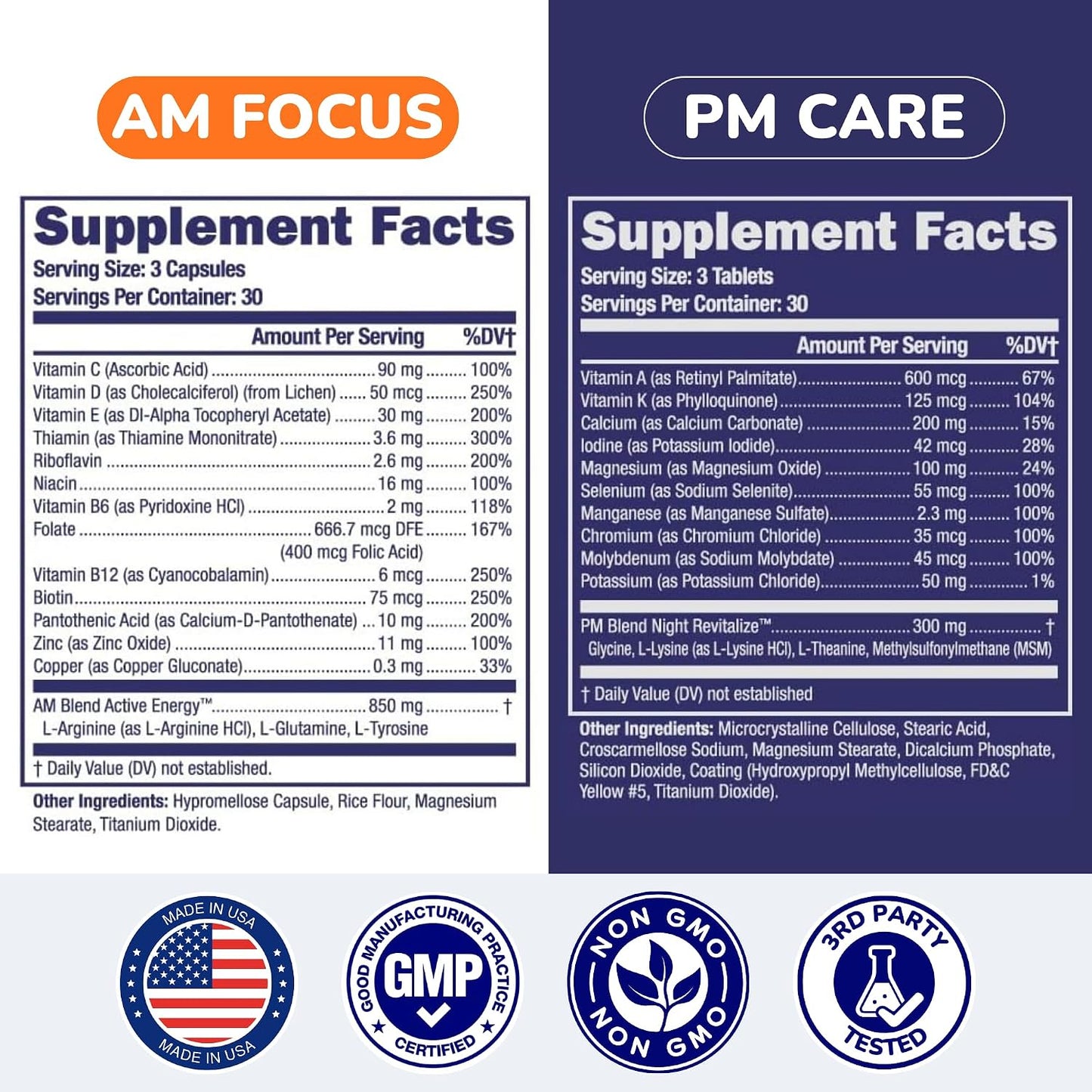 BONE SCIENCE Dr’s Grow UP AM & PM Bone and Growth for Kids and Teens, Day and Night System, Daily Formula with Highly Absorbable Essential Minerals, Vitamin D3 and K2 (MK-7)
