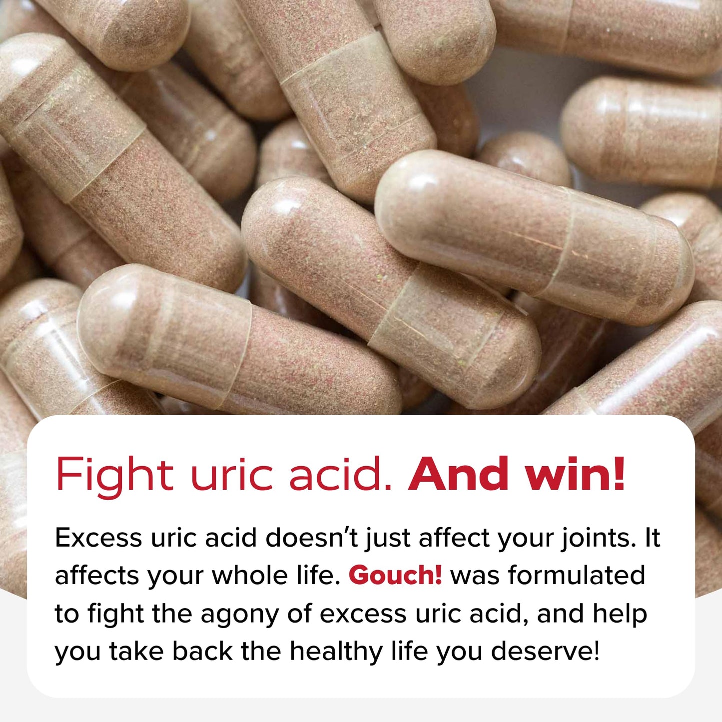 Redd Remedies Gouch! | Supplement for Joints, Uric Acid Levels, and Healthy Kidney Function | Tart Cherry, Ginger, Quercetin, & More | 60 Vegan Capsules