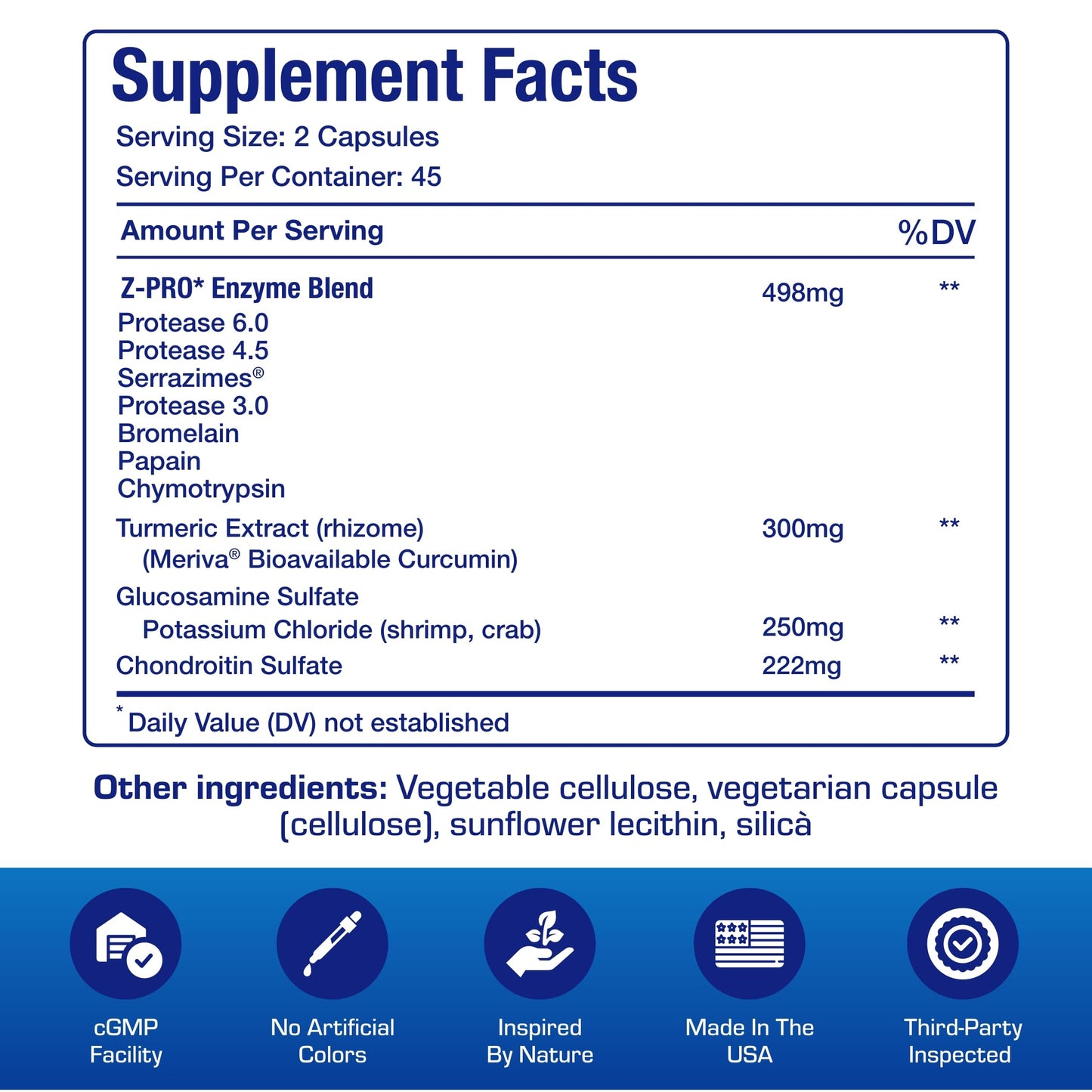 Nutra Disc & Joint Support Supplement - Clinically Formulated Restorative Cartilage Ligament and Tendon Supplement with Patented Meriva Curcumin & Glucosamine and Chondroitin for Adults - 90 Servings