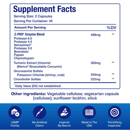 Nutra Disc & Joint Support Supplement - Clinically Formulated Restorative Cartilage Ligament and Tendon Supplement with Patented Meriva Curcumin & Glucosamine and Chondroitin for Adults - 90 Servings