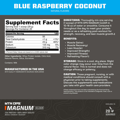 MTN OPS Magnum Clear Whey Protein Isolate, Strawberry Watermelon