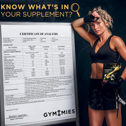 GYMMIES Creatine Monohydrate Gummies - Muscle Growth, Performance, Endurance