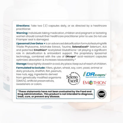 Pure Therapro Rx Liposomal Liver Detox + 120 Acid-Resistant VCaps | Soy-Free Liposomal Format Containing Methylation Nutrient Cofactors | Supports Liver Detox and Cleansing | Vegan